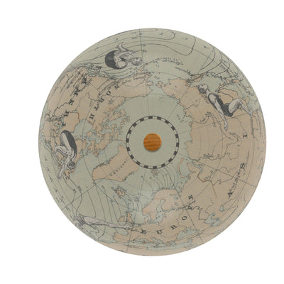 Dive into your World – Swimming Vintage Globe Art top view