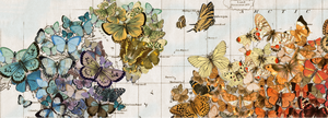 Butterfly Collage Map Art