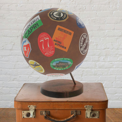 Explorer’s Vintage Trunk Globe Art lifestyle shot