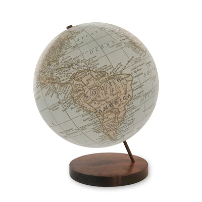 Modern Heirloom: Vintage Map Globe Art walnut base