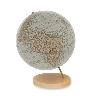 Modern Heirloom: Vintage Map Globe Art maple base