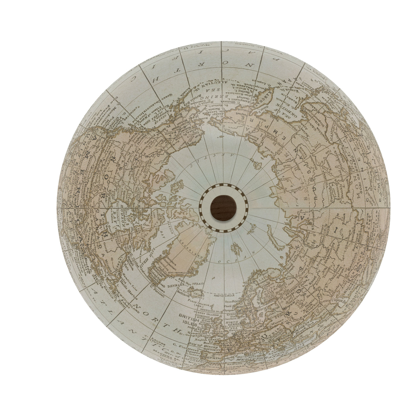 Modern Heirloom - Vintage Map Globe Art top view