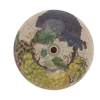 Wine Grapes of the World Collaged Globe Art top base