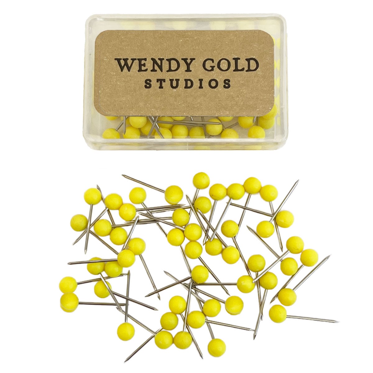 Yellow Push Pins | Pin Map & Globe Accessories | Wendy Gold