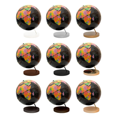 Push Pin Globe Black base color options