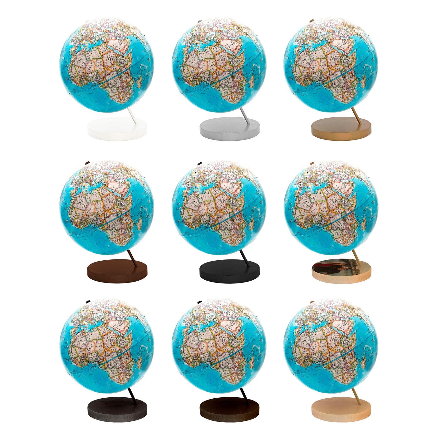 Products Push Pin Globe Blue base color options
