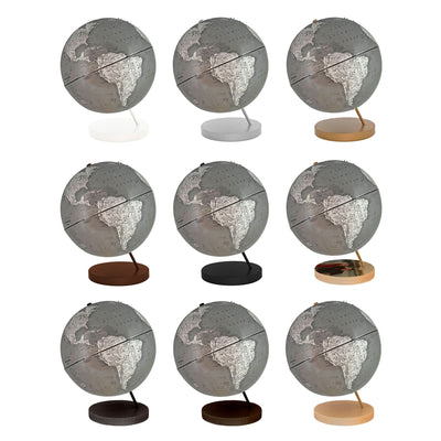 Push Pin Globe Grey base color options