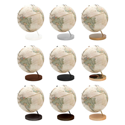 Push Pin Globe Ivory base color options
