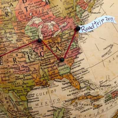 Push Pin Globe for Tracking Travel by Wendy Gold