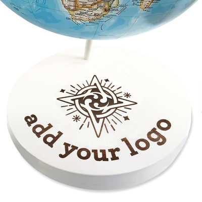 Personalized and Engraved Corporate Logo Push Pin Globe by Wendy Gold