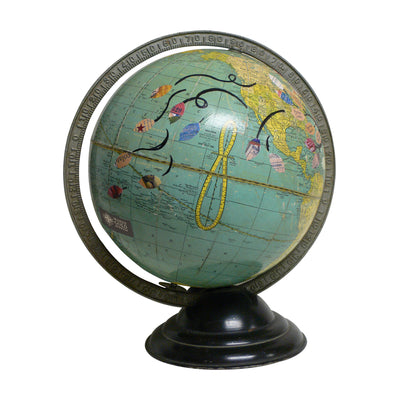 Custom Family Tree Vintage Globe Art