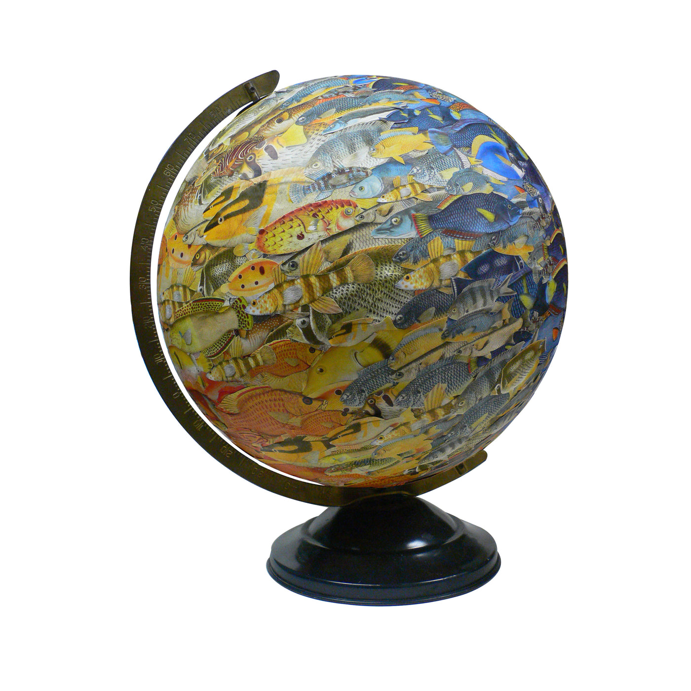 School of Fish Vintage Globe Art