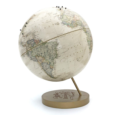 Personalized and Engraved Adventures Push Pin Globe by Wendy Gold