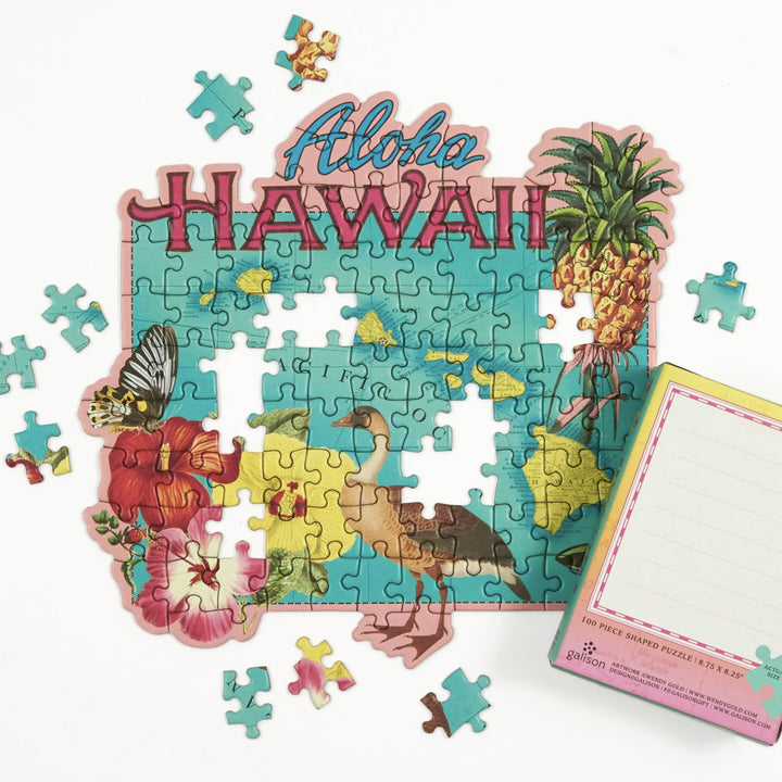 Wendy Gold Hawaii Mini Shaped State 100 Pc. Puzzle | Wendy Gold