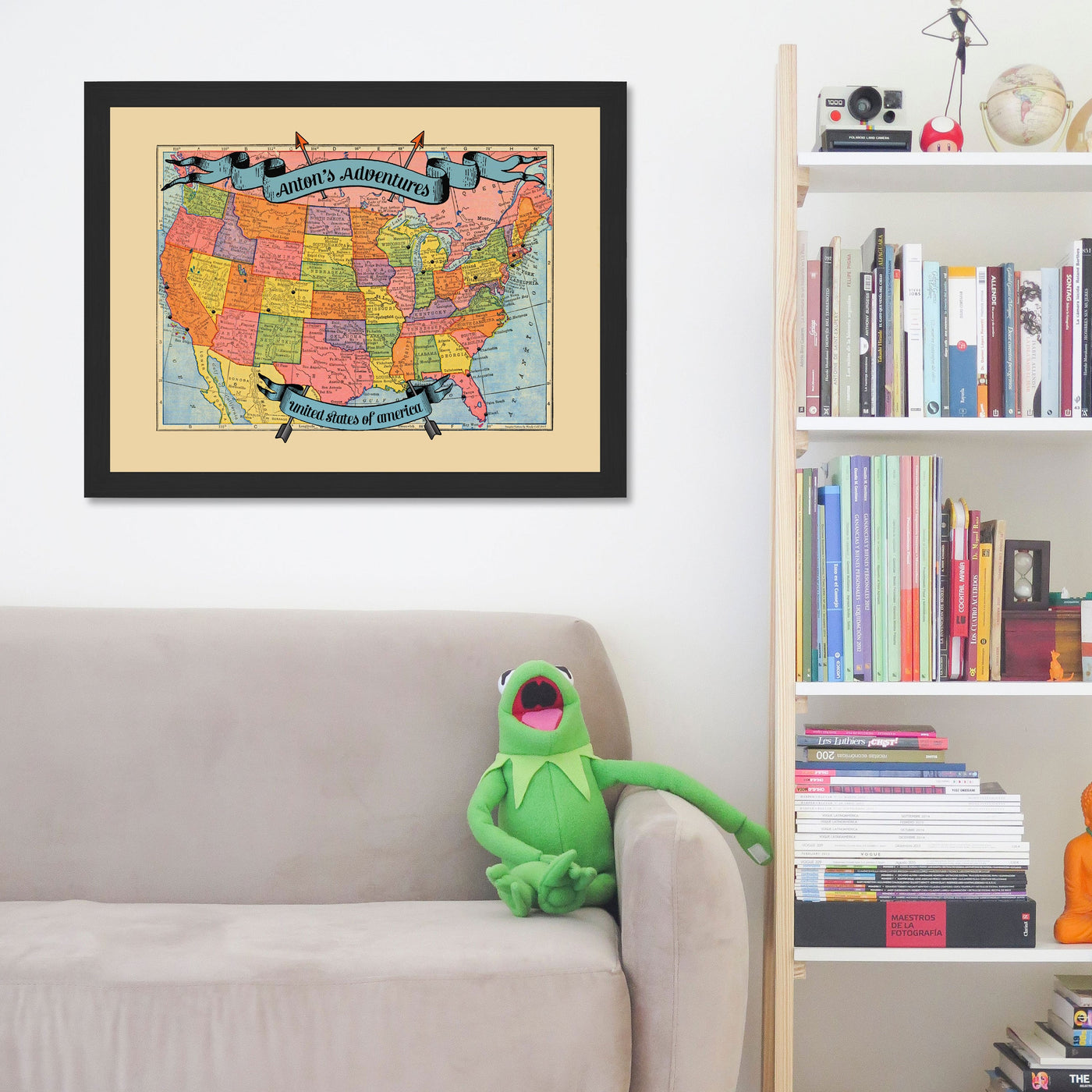 USA Adventures Travel Map with Pins lifestyle
