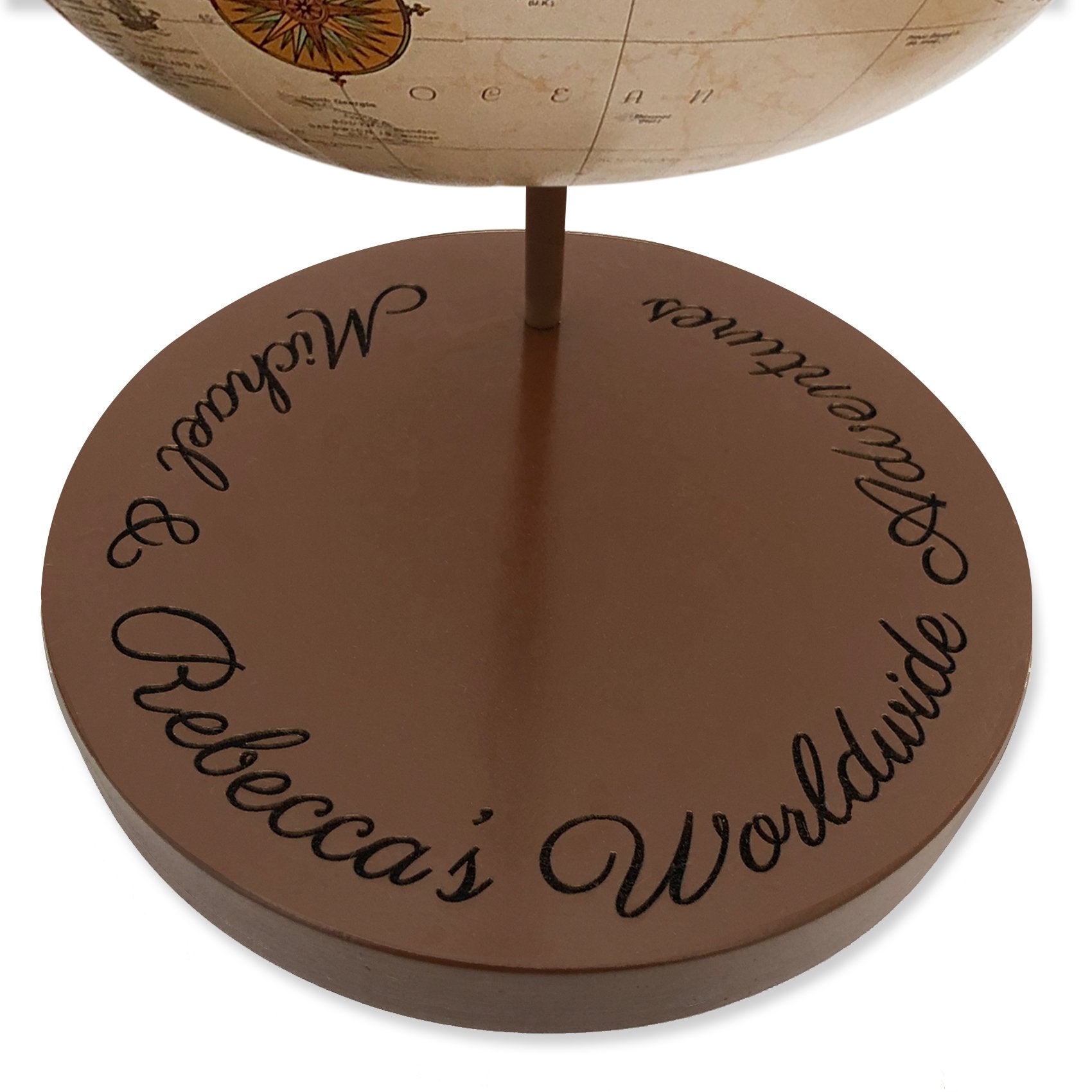 Custom Engraved Around the World Push Pin Globe | Wendy Gold