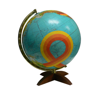 1960’s Mod Rainbow Vintage Globe Art