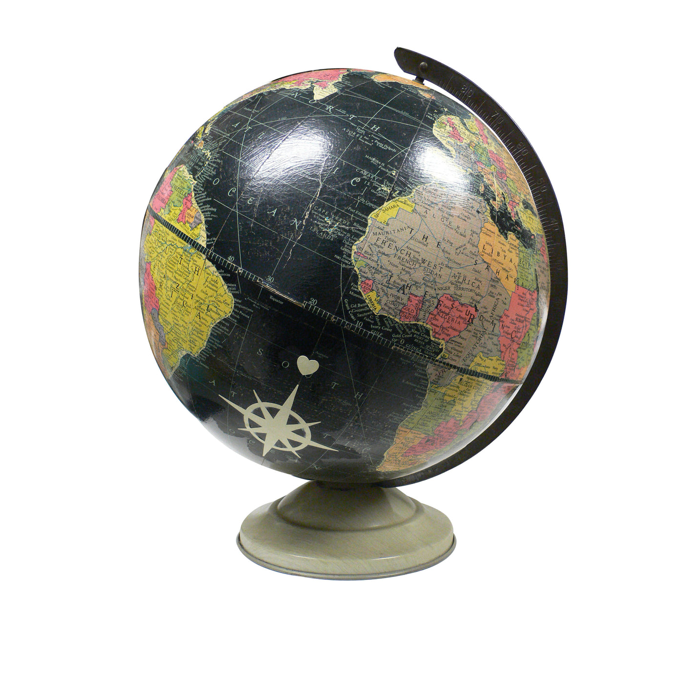Custom Wedding Vintage Globe Art