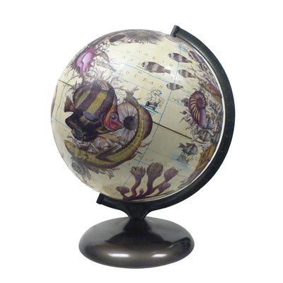 Ocean Currents Vintage Globe Art