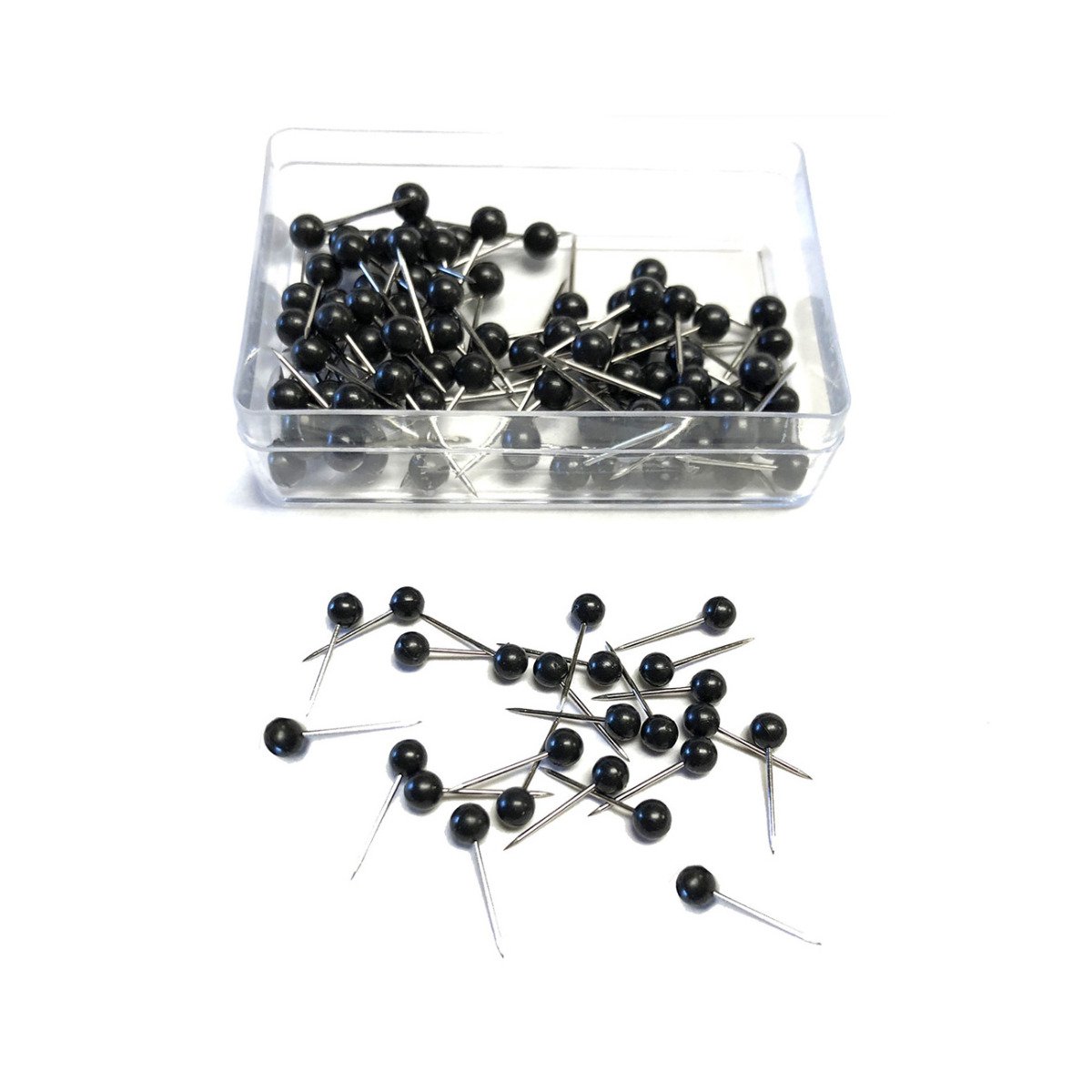 Ryder & Co. Black & White Push Pins, 120 Pieces