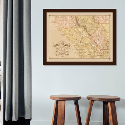 Wine Country Napa Sonoma Winery Tasting Pin Map lifestyle