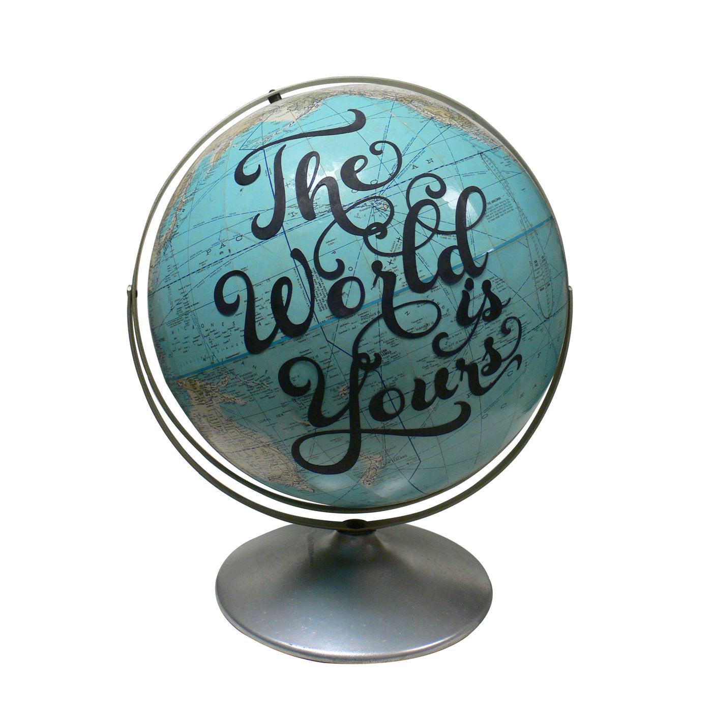 The World Is Yours Vintage Globe Art