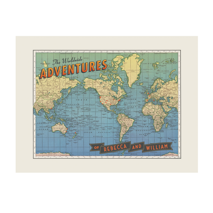 Push Pin Travel Map World Wide Adventures | Wendy Gold